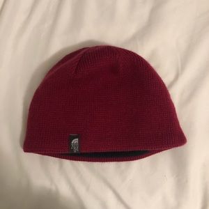 pink north face beanie